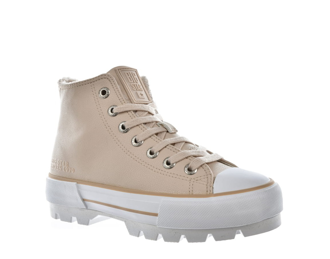 Wysokie trampki damskie Big Star Shoes MM274038 beż > Big